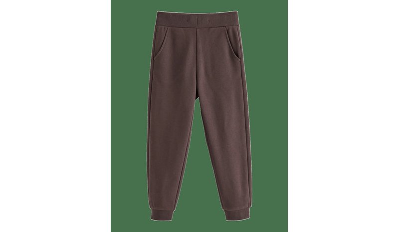 LINDEX Joggers With Brushed Inside - DARK BROWN - 122
