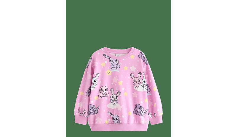LINDEX Sweatshirt With Brushed Inside - LIGHT LILAC - 116 – kuva 1/2
