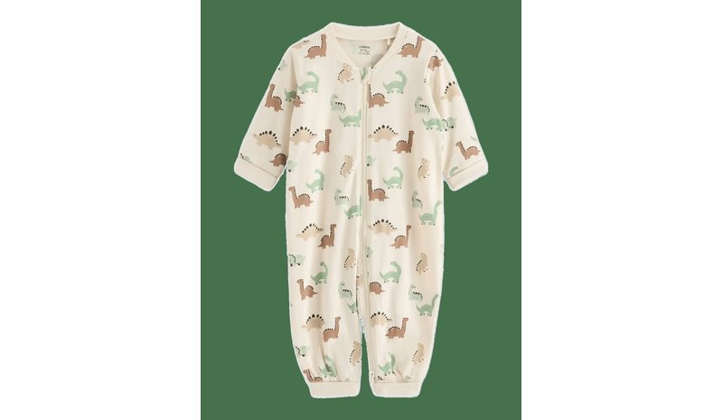 LINDEX Pyjamas With Dinosaurs - LIGHT BEIGE - 80 – kuva 1/2