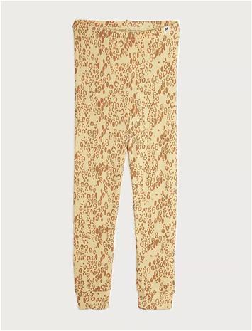 MINI RODINI Mini Leopard Aop Leggings - BEIGE - 80/86 – kuva 1/2