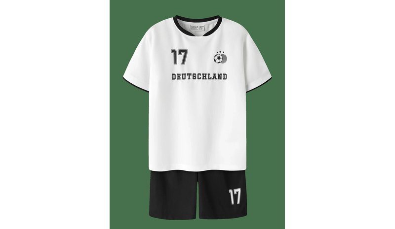 NAME IT Nknhiteam Short Set - BRIGHT WHITE - 116 – kuva 1/3