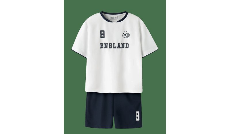 NAME IT Nknhiteam Short Set - BRIGHT WHITE - 104 – kuva 1/2