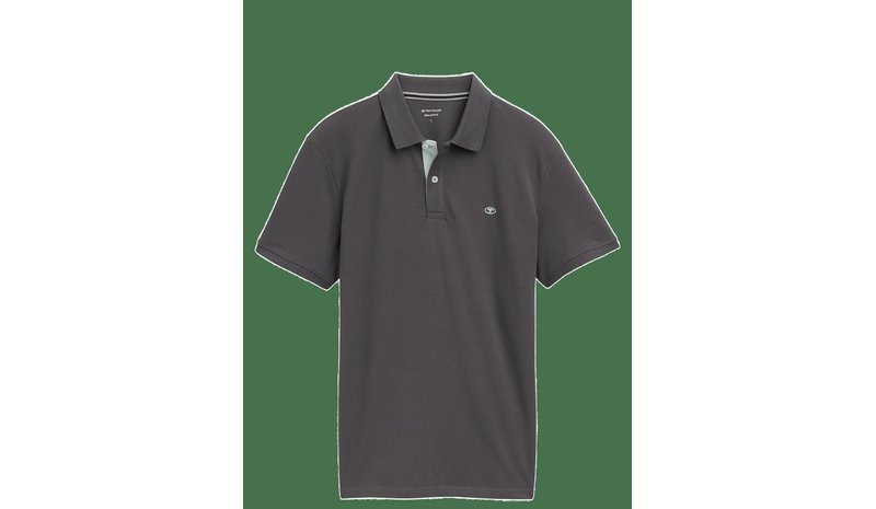 TOM TAILOR Basic Polo With Contrast - DARK SHADOW - XXL – kuva 1/2