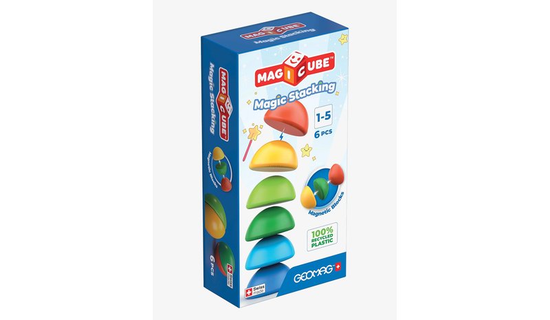 GEOMAG Geomag Magicube Magic Stacking 6 Pcs - MULTI COLOURED - One Size – kuva 1/2