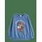 LINDEX Sweatshirt With Brushed Inside - LIGHT DUSTY BLUE - 116 – kuva 1