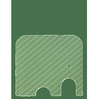 MUURLA Chop&Serve Board Elephant S, Birch/Green - BIRCH/GREEN - 20.5X 18.5X 1 cm