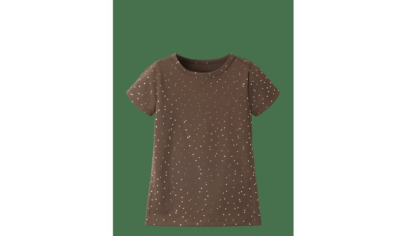 NAME IT Nmftulle Ss Slim Top - CHOCOLATE MARTINI - 98 – kuva 1/2