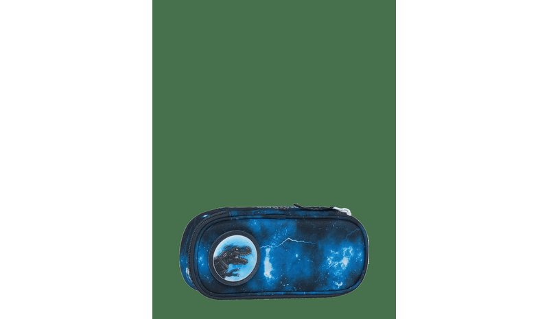 BECKMANN NORWAY Oval Pencil Case, Tech Rex - BLACK - One Size – kuva 1/2