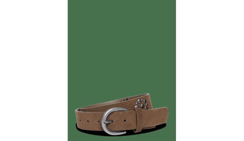 MANGO TEEN Stud Leather Belt - BROWN - S – kuva 1/2