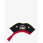 MARTINEX Pirate Hat Captain Cross - BLACK - One Size