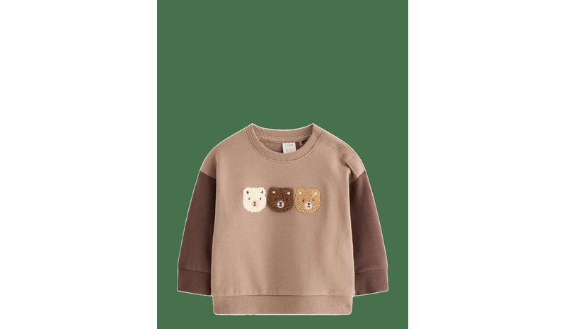 LINDEX Sweatshirt With Brushed Inside - LIGHT DUSTY BROWN - 62 – kuva 1/2