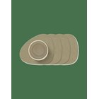 LIND DNA 4-Set Glass Mat Curve Nupo - HERBAL DUST - 11X13 cm