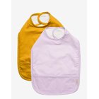 FILIBABBA Bibs With Velcro 2-Pack - Golden Mustard/Light Lavender - LIGHT LAVENDER/GOLDEN MUSTARD - 36X29X1.15 cm