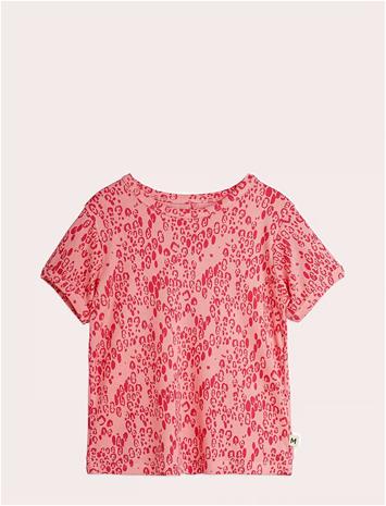 MINI RODINI Mini Leopard Aop Ss Tee - PINK - 56/62 – kuva 1/2