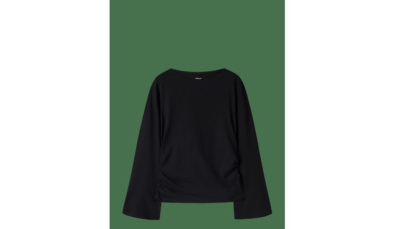 NAME IT Nkflanni Ls Top - BLACK - 122-128 – kuva 1/2
