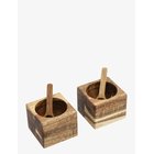 HOLM Mini Bowl Set 2 Pcs - NATURAL - 6X6X5 cm