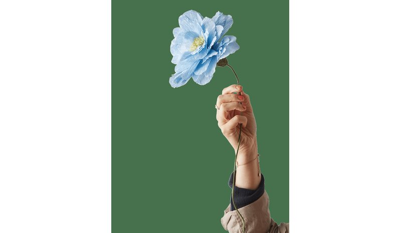 STUDIO ABOUT Paper Flower - BLUE - L:48 cm – kuva 1/2