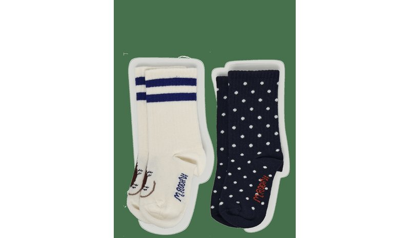 MINI RODINI Elephant Shrew 2-Pack Socks - MULTI - 36/39 – kuva 1/2