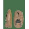 MELTON Rabbit Leather Slippers - DESERT TAUPE - 20/21 – kuva 1
