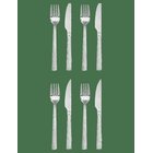 AIDA Groovy Cutlery Steak Set 8 Pcs Comes In Gift Box - SILVER - One Size
