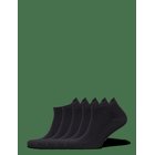 ZEBDIA Unisex 5-Pack Running Socks - BLACK - 39-42