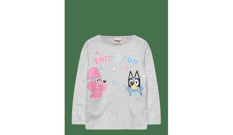 BLUEY Tshirt - LGREY - 104 – kuva 1/2