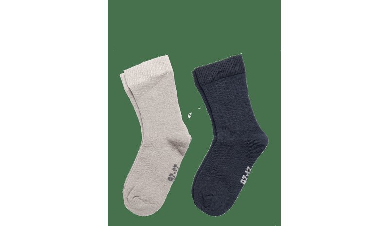 MINYMO Thin Viscose Sock (2-Pack) - NIGHT GRAY - 23\26 – kuva 1/2