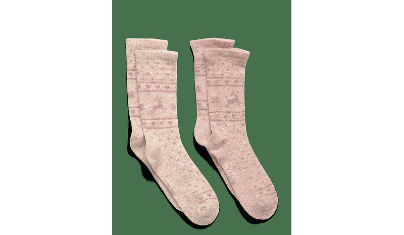 MINYMO Winter Wool Socks 2-Pack - BURNISHED LILAC - 19\22 – kuva 1/2