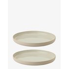STELTON Emma Lunch Plate Ø 19 Cm 2 Pcs Grey - GREY - Ø 19 cm