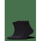 ZEBDIA 5-Pk Basic Running Socks - BLACK - 43-46