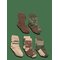MINYMO Sock W. Pattern (5-Pack) - COCOA BROWN - 31\34 – kuva 1