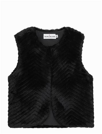 DANAMADE Fell Weste Dylvie - BLACK - 128 – kuva 1/2