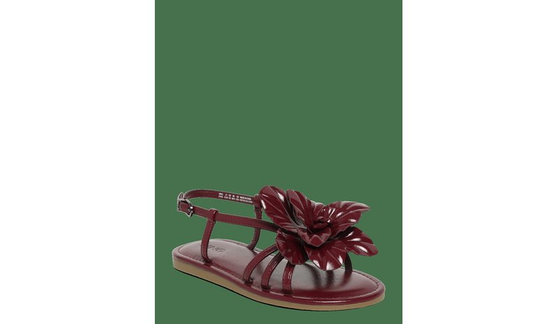 MANGO Embossed Flower Sandals - DARK RED - 32 – kuva 1/2