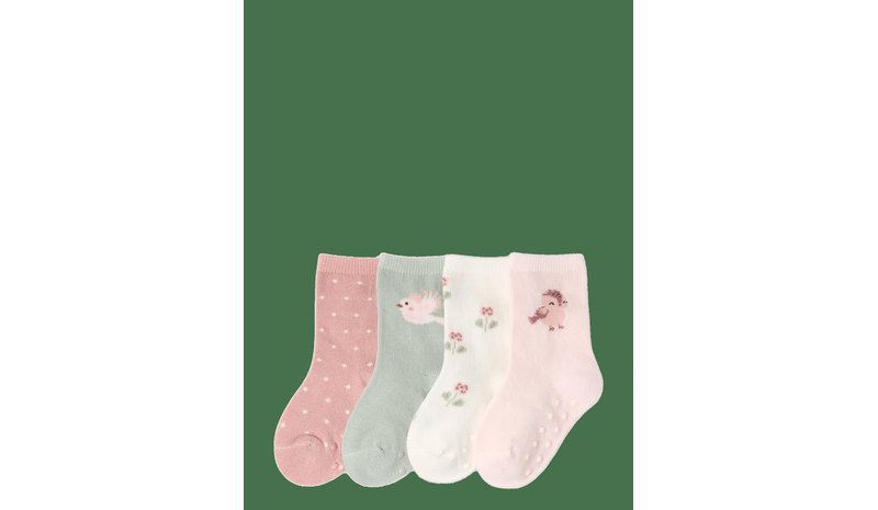 LINDEX 4-Pack Ankle Socks - LIGHT PINK - 16/18 – kuva 1/2