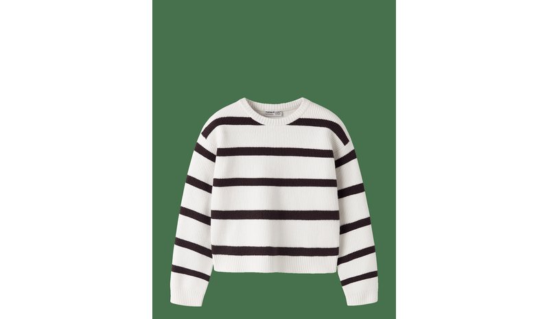 NAME IT Nkfvnilla Ls Sh Knit - CLOUD DANCER - 122-128