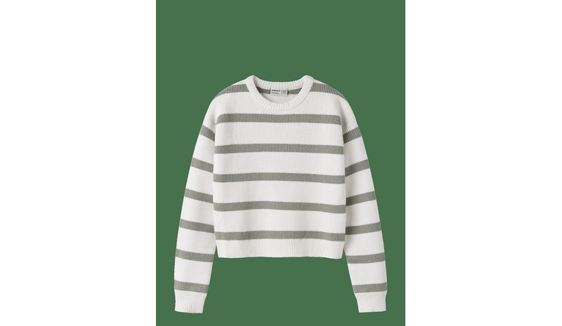 NAME IT Nkfvnilla Ls Sh Knit - CLOUD DANCER - 122-128
