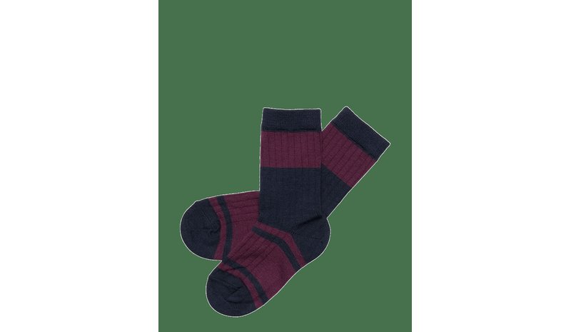 FUB 2-Pack Colour Block Striped Socks - VIOLET - 29/32 – kuva 1/2
