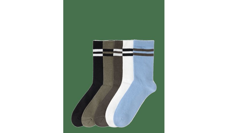 LINDEX 5-Pack Socks - DARK BROWN - 34/36 – kuva 1/2