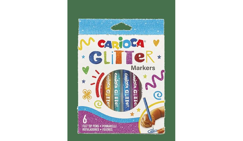 CARIOCA Carioca Glitterpennor 6 St - MULTI - One Size – kuva 1/2