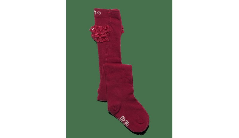MINYMO Stocking W. Lace - RIO RED - 80\86 – kuva 1/2