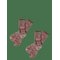 FUB 2-Pack Melange Socks - CRANBERRY/ECRU - 19/21 – kuva 1