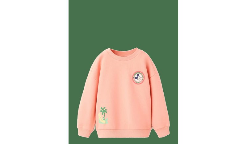 MANGO Mickey Mouse Sweatshirt - LT-PASTEL ORANGE - 92 – kuva 1/2