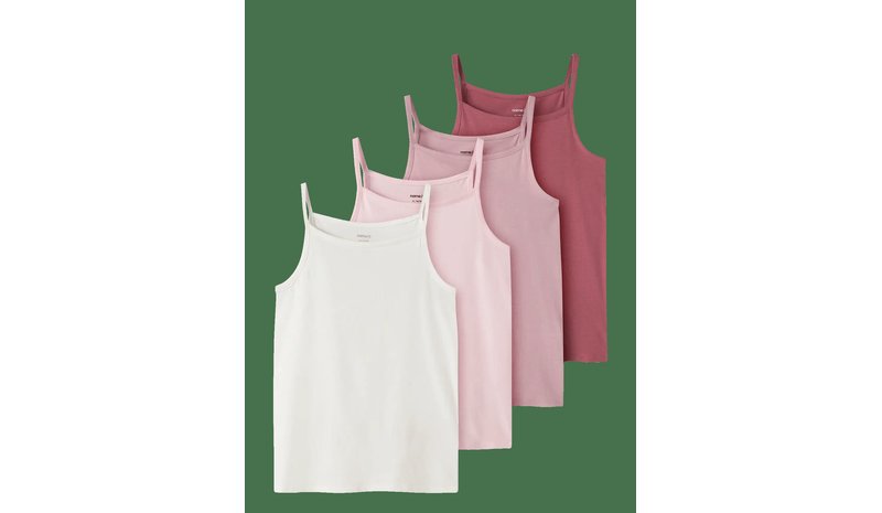 NAME IT Nkfstrap Top 4P Solid Noos - ROSE WINE - 116 – kuva 1/2