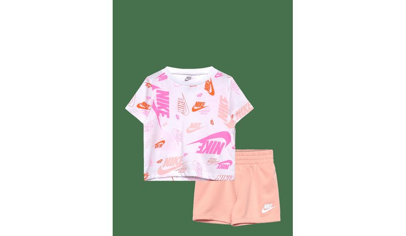 NIKE Nike Tee & Short Set - ORANGE - 86 – kuva 1/2