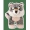 TEDDYKOMPANIET Teddy Forest, Varg - GREY - 25 cm – kuva 1