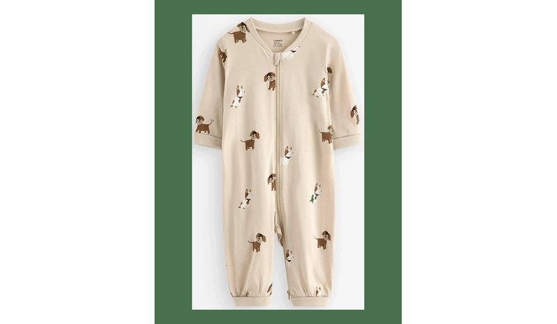 LINDEX Sleepsuit With Application At The Back - LIGHT BEIGE - 68