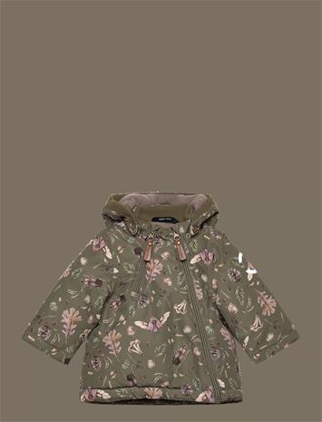 MIKK-LINE Polyester Baby Jacket - Aop - BURNT OLIVE - 74 – kuva 1/2
