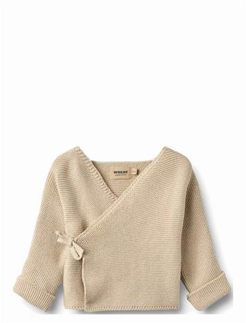 WHEAT Knit Wraparound L/S Siva - OFFWHITE - 74 – kuva 1/2