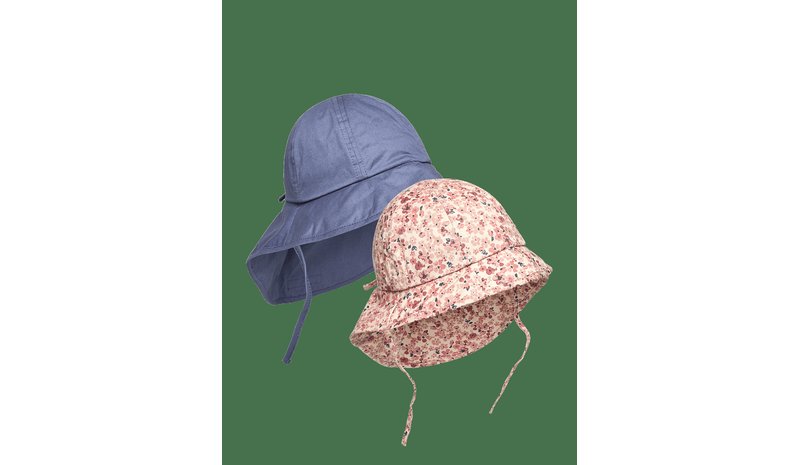 EN FANT Summer Hat W. String 2-Pack - WITHERED ROSE - 2-4Y – kuva 1/2