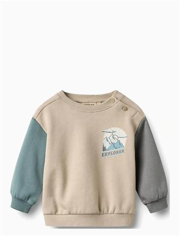 WHEAT Sweatshirt L/S Elliot Print - GREY MOON - 86 – kuva 1/2